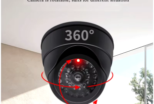 New Red Flashing LED Light Black/White Dummy Conch Camera Review