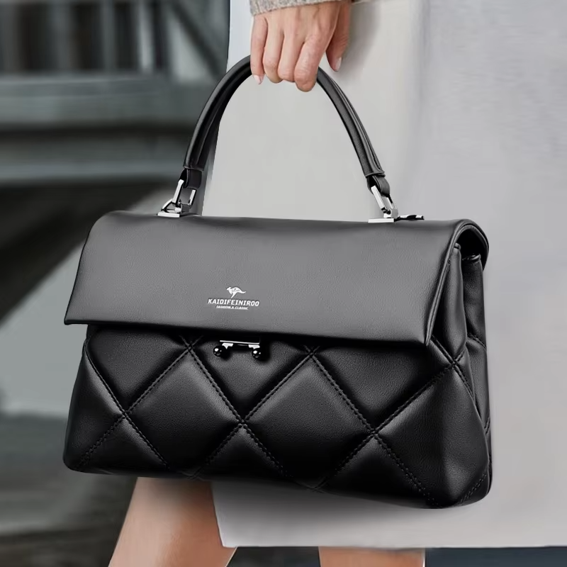 Spring 2026 Large Capacity Soft Leather Women's Crossbody Bag