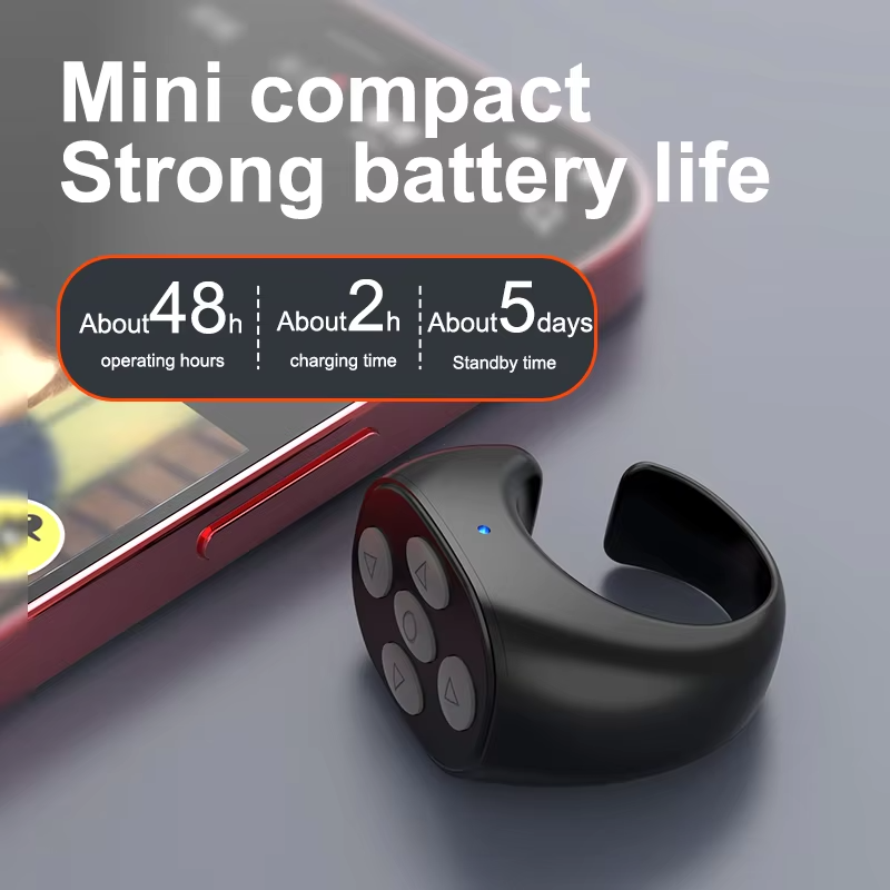 Wireless Bluetooth Mobile Selfie Lazy Ring Remote Control